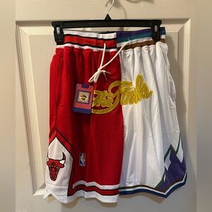 Hardwood Classics Men’s XL 1997 NBA Finals Split Shorts Just Don Bulls Jazz NWT